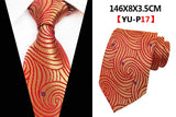 Corbatas de seda tejidas en jacquard con diseño de cachemira a cuadros para hombre, corbatas de 8 cm a rayas para trajes de negocios, bodas y fiestas.