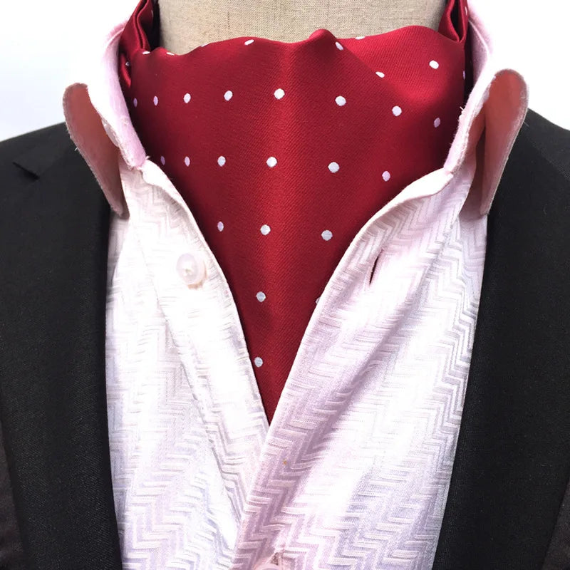 DANKEYISI Hochwertiger, modischer Luxus-Seidendruck-Herrenschal mit gepunkteten Schals, Anzugschal aus England, Jacquard, für Herren