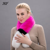 Écharpes d'hiver colorées en vraie fourrure pour femmes, 100 % véritable fourrure de renard, châle solide