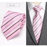 20 Style Formal Ties Business Vestidos Wedding Classic Men's Tie Stripe Grid 8cm Corbatas Dress Fashion Accessories Men Necktie