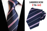 Corbatas de seda tejidas en jacquard con diseño de cachemira a cuadros para hombre, corbatas de 8 cm a rayas para trajes de negocios, bodas y fiestas.