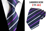 Corbatas de seda tejidas en jacquard con diseño de cachemira a cuadros para hombre, corbatas de 8 cm a rayas para trajes de negocios, bodas y fiestas.