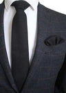 Cravate en laine Ricnais 8 cm, motif écossais solide, pour homme, ensemble cravate et mouchoir en cachemire de qualité, idéal pour une fête de mariage