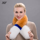 Écharpes d'hiver colorées en vraie fourrure pour femmes, 100 % véritable fourrure de renard, châle solide