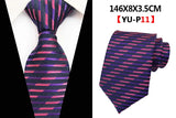 Corbatas de seda tejidas en jacquard con diseño de cachemira a cuadros para hombre, corbatas de 8 cm a rayas para trajes de negocios, bodas y fiestas.