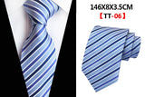 Corbatas de seda tejidas en jacquard con diseño de cachemira a cuadros para hombre, corbatas de 8 cm a rayas para trajes de negocios, bodas y fiestas.