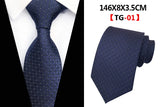 Corbatas de seda tejidas en jacquard con diseño de cachemira a cuadros para hombre, corbatas de 8 cm a rayas para trajes de negocios, bodas y fiestas.