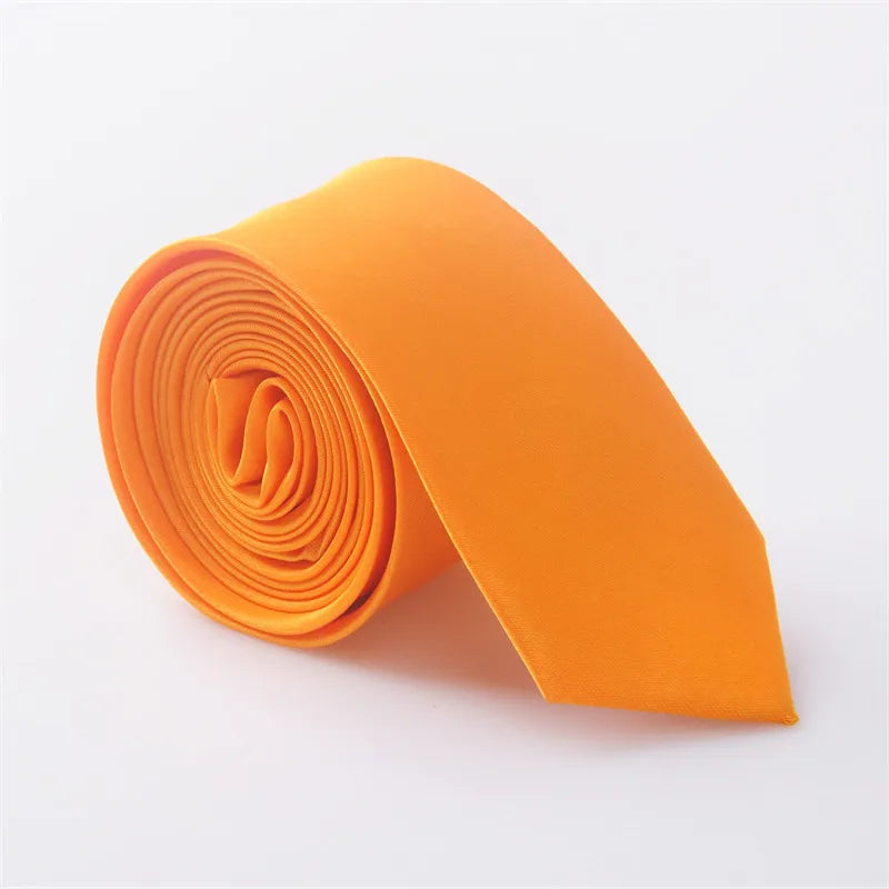 Cravate étroite de haute qualité pour homme, couleur unie, slim et fine, pour fête de mariage, largeur 5 cm, pour femme, JC0015