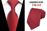Corbatas de seda tejidas en jacquard con diseño de cachemira a cuadros para hombre, corbatas de 8 cm a rayas para trajes de negocios, bodas y fiestas.