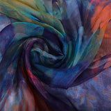 [BYSIFA] Foulard en soie pour femme, nouveau foulard long, marque de mode, élégant, violet, bleu, pour la plage