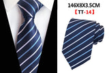 Corbatas de seda tejidas en jacquard con diseño de cachemira a cuadros para hombre, corbatas de 8 cm a rayas para trajes de negocios, bodas y fiestas.