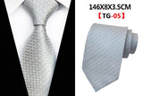 Corbatas de seda tejidas en jacquard con diseño de cachemira a cuadros para hombre, corbatas de 8 cm a rayas para trajes de negocios, bodas y fiestas.