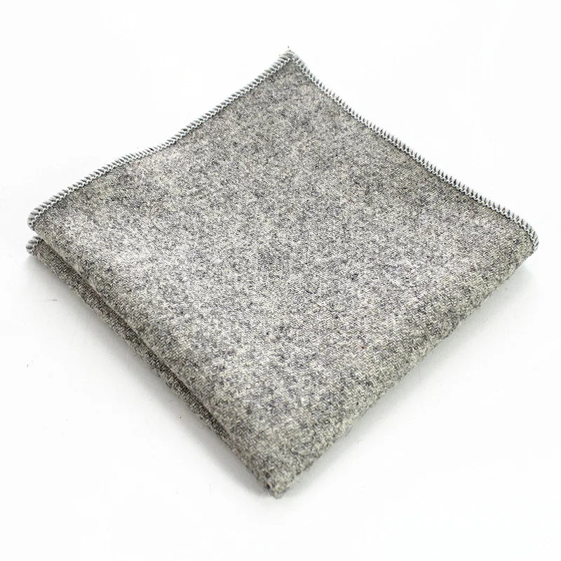 Cravate en laine Ricnais 8 cm, motif écossais solide, pour homme, ensemble cravate et mouchoir en cachemire de qualité, idéal pour une fête de mariage