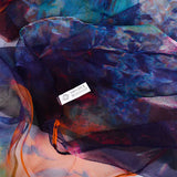 [BYSIFA] Foulard en soie pour femme, nouveau foulard long, marque de mode, élégant, violet, bleu, pour la plage