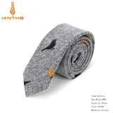 Cravate décontractée en coton pour homme, 6 cm, motif feuilles, imprimé oiseaux, style classique, idéal pour un mariage ou une soirée
