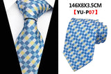 Corbatas de seda tejidas en jacquard con diseño de cachemira a cuadros para hombre, corbatas de 8 cm a rayas para trajes de negocios, bodas y fiestas.