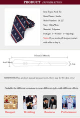 Cravates de luxe pour hommes, motif ancre tissé, pour hommes, cravates fines, cravate fine en polyester jacquard, cravates de mariage Corbata Gravata