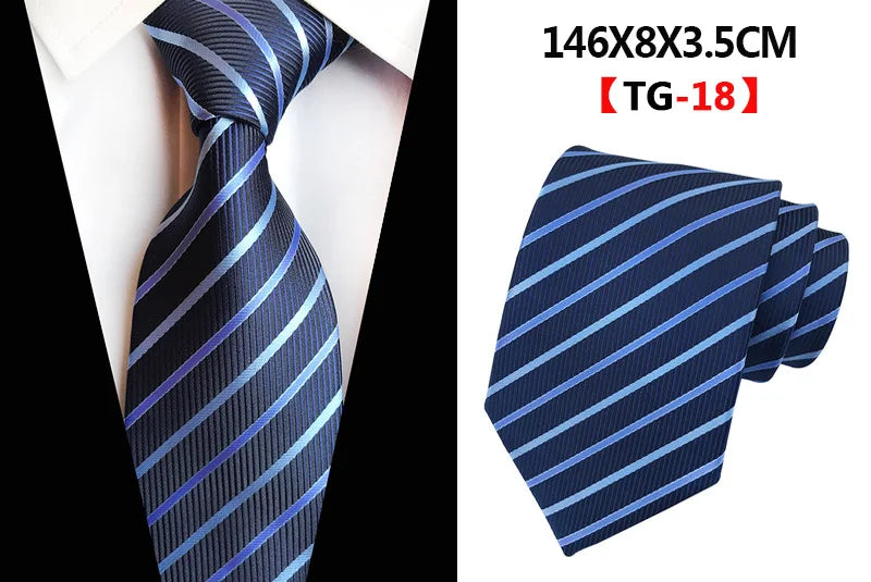 Corbatas de seda tejidas en jacquard con diseño de cachemira a cuadros para hombre, corbatas de 8 cm a rayas para trajes de negocios, bodas y fiestas.
