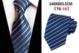 Corbatas de seda tejidas en jacquard con diseño de cachemira a cuadros para hombre, corbatas de 8 cm a rayas para trajes de negocios, bodas y fiestas.