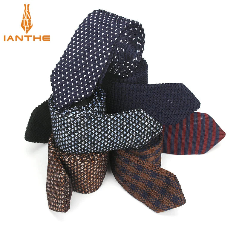 Cravates de luxe pour hommes, motif ancre tissé, pour hommes, cravates fines, cravate fine en polyester jacquard, cravates de mariage Corbata Gravata