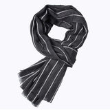Écharpe de créateur d'hiver pour hommes, écharpe en coton rayée, châle de marque pour femmes et hommes, écharpe en tricot de cachemire, écharpe rayée avec pompons