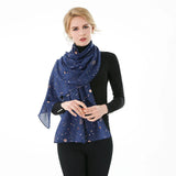 Foulard tendance FOXMOTHER 2021, motif étoile, lune, feuille d'or, pour femme, cadeau de Noël