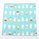Kids Handkerchief Scarves Vintage Cotton Hankies Men's Pocket Square Children Dog Duck Animal Fruit Handkerchiefs