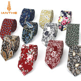 Cravate décontractée en coton pour homme, 6 cm, motif feuilles, imprimé oiseaux, style classique, idéal pour un mariage ou une soirée
