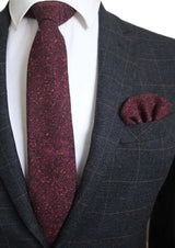 Cravate en laine Ricnais 8 cm, motif écossais solide, pour homme, ensemble cravate et mouchoir en cachemire de qualité, idéal pour une fête de mariage