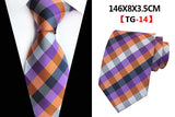 Corbatas de seda tejidas en jacquard con diseño de cachemira a cuadros para hombre, corbatas de 8 cm a rayas para trajes de negocios, bodas y fiestas.