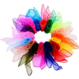 Foulard carré en mousseline de soie pour femme et fille, joli foulard multicolore tendance pour Halloween, déguisement de fête