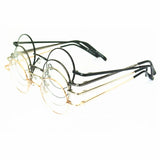 60s Vintage 38mm small Round Eyeglass Frames Spring Hinges myopia Rx able Glasses Spectacles come with Customed clear lenses