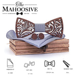 Ensemble noeud papillon en bois et mouchoir noeud papillon cravate Cravate Homme Noeud Papillon Corbatas Hombre Pajarita cadeau pour homme Noël