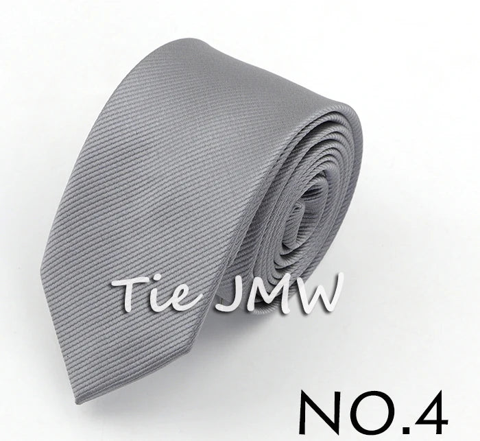 Cravate classique unie pour homme, cravate formelle à rayures, 6 cm, fine, pour mariage, slim, pour marié