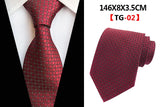 Corbatas de seda tejidas en jacquard con diseño de cachemira a cuadros para hombre, corbatas de 8 cm a rayas para trajes de negocios, bodas y fiestas.
