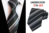 Corbatas de seda tejidas en jacquard con diseño de cachemira a cuadros para hombre, corbatas de 8 cm a rayas para trajes de negocios, bodas y fiestas.