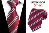 Corbatas de seda tejidas en jacquard con diseño de cachemira a cuadros para hombre, corbatas de 8 cm a rayas para trajes de negocios, bodas y fiestas.