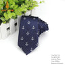 Cravates de luxe pour hommes, motif ancre tissé, pour hommes, cravates fines, cravate fine en polyester jacquard, cravates de mariage Corbata Gravata