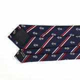Cravates de luxe pour hommes, motif ancre tissé, pour hommes, cravates fines, cravate fine en polyester jacquard, cravates de mariage Corbata Gravata