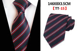 Corbatas de seda tejidas en jacquard con diseño de cachemira a cuadros para hombre, corbatas de 8 cm a rayas para trajes de negocios, bodas y fiestas.