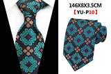 Corbatas de seda tejidas en jacquard con diseño de cachemira a cuadros para hombre, corbatas de 8 cm a rayas para trajes de negocios, bodas y fiestas.