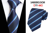 Corbatas de seda tejidas en jacquard con diseño de cachemira a cuadros para hombre, corbatas de 8 cm a rayas para trajes de negocios, bodas y fiestas.