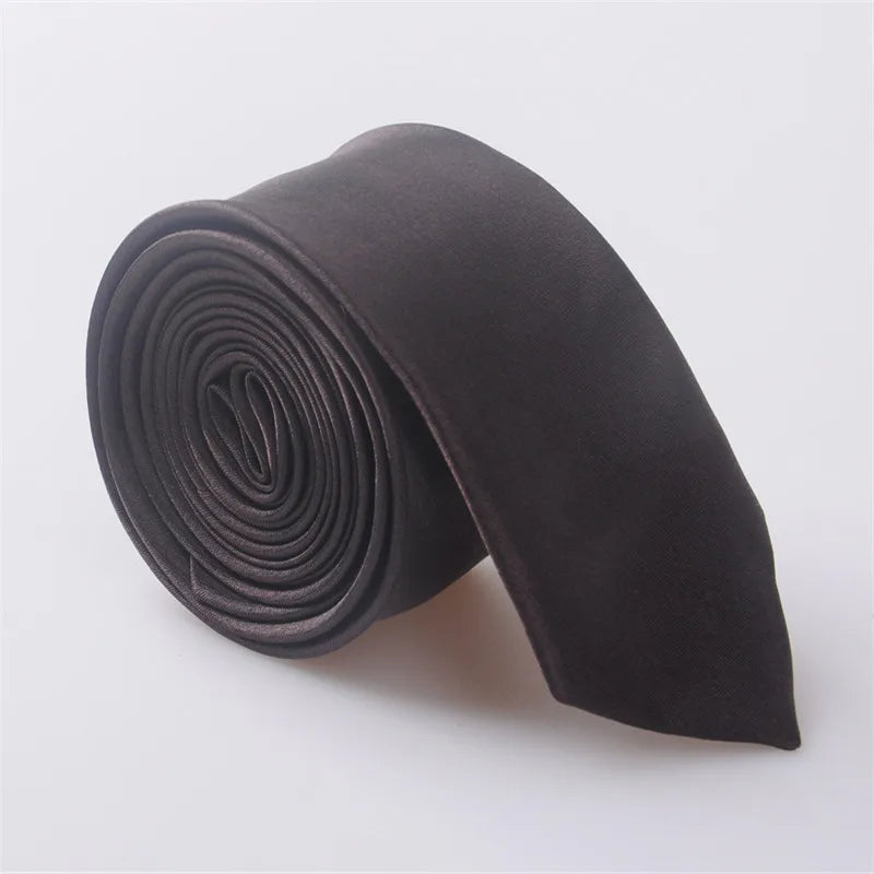 Cravate étroite de haute qualité pour homme, couleur unie, slim et fine, pour fête de mariage, largeur 5 cm, pour femme, JC0015