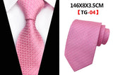 Corbatas de seda tejidas en jacquard con diseño de cachemira a cuadros para hombre, corbatas de 8 cm a rayas para trajes de negocios, bodas y fiestas.