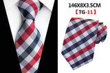 Corbatas de seda tejidas en jacquard con diseño de cachemira a cuadros para hombre, corbatas de 8 cm a rayas para trajes de negocios, bodas y fiestas.