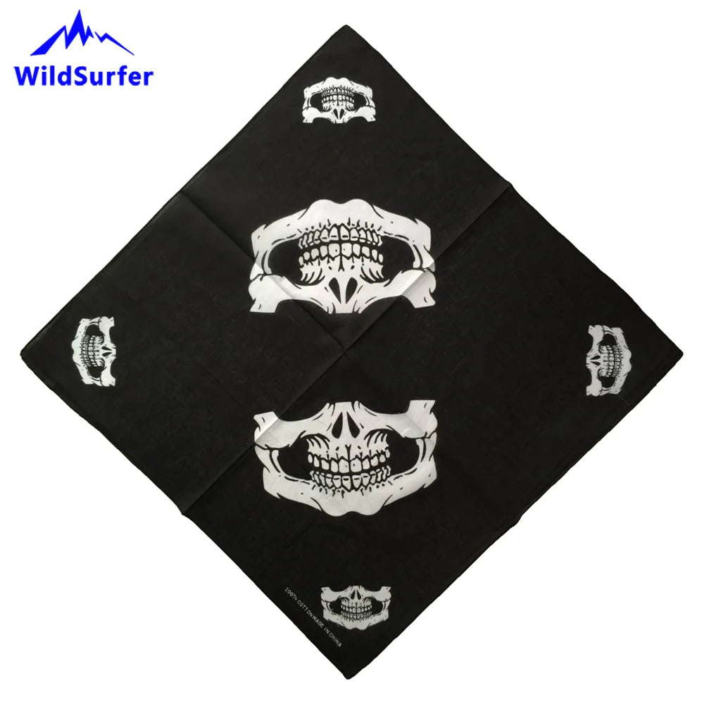 Skull Hiking Scarves Outdoor Cotton Bandana Running Neck Scarf Cycling Balaclava Headband Fishing Mask Hip Hop Headwear