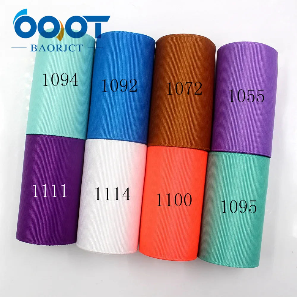 OOOT BAORJCT 181107-L75mm,75mm 10yards Solid Color Ribbons Thermal transfer Printed grosgrain,DIY Clothing handmade materials