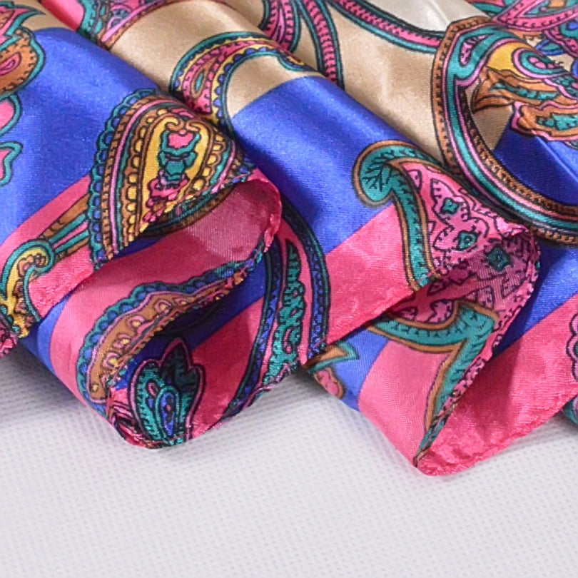 Neue Stil Schlangenhaut Muster Quadrat Schals Wraps Gedruckt Heißer Verkauf Frauen Rosa Blau Seide Schal Schal Unisex Muslimischen Seide Schalldämpfer