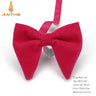 Men's Big Bow Ties For Women Men Micro Suede Bowtie Candy Solid Corduroy Butterfly Soft Lithe Gravata Wedding Party Tie Bowknot