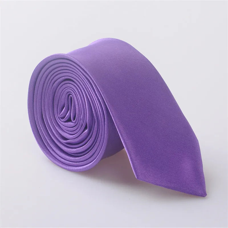 Cravate étroite de haute qualité pour homme, couleur unie, slim et fine, pour fête de mariage, largeur 5 cm, pour femme, JC0015